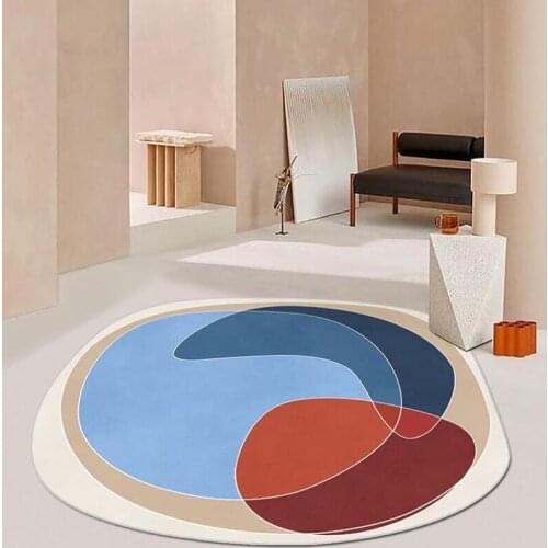 Modern Art Area Rugs Geometric Morandi Living Room Carpet Hanging Basket Chair Floor Mat Bedroom Kids Play Tent Non-Slip Mat