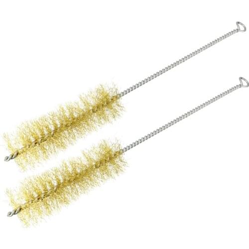 Uxcell 2pcs Copper Wire Tube Cleaning Brush 35mm Diameter for Machinery, Paint Stains, Special Corrosion