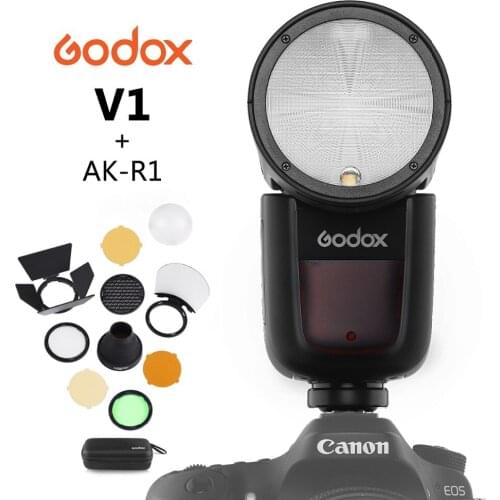 In Stock!!! Godox V1 Flash V1C V1N V1S V1F V1O TTL 1/8000s HSS lithium battery Speedlite Flash for Canon Nikon Sony Fuji Olympus