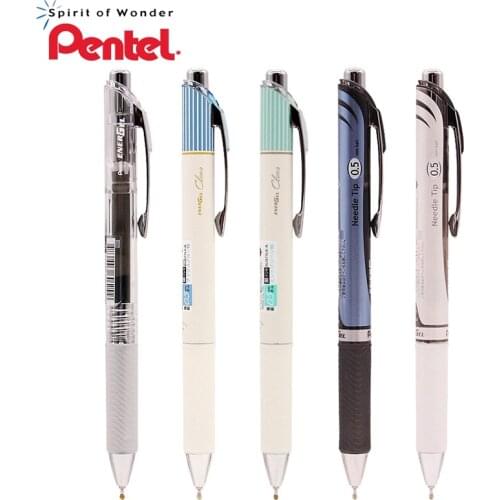 Japan Pentel Limited Fast Drying Gel Pen BLN75L 0.5mm Push Ball Point Pen Black Core Replaceable Hand Book Student Stationery