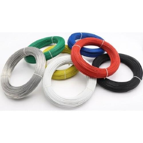 1.0 Square FF46-1 Tinned Plated FEP High Temperature Signal Cable Car Ground Wire-5/10Meters