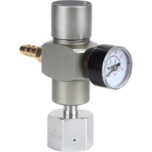 1*Pressure Gauge 1*Connector 2 In 1 Mini CO2 Gas Regulator Soda Pressure Gauge With Adapter 3/8 To TR21.4 In Stock