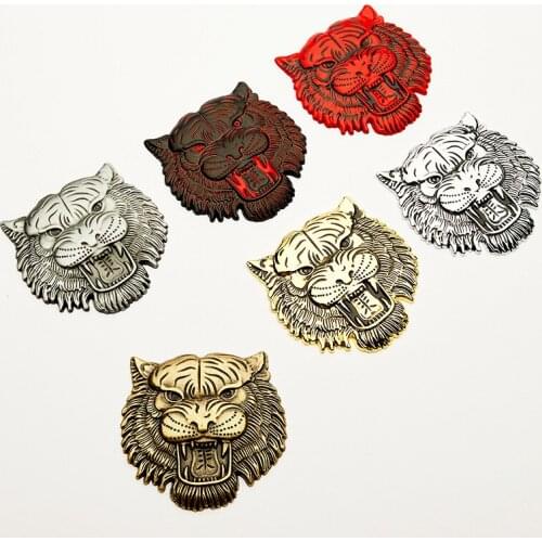 1 Pcs Car Decoration Animal Stickers Logo Metal 3D TIGER HEAD Aluminium Emblem Badge Decal Auto Auto Styling Motorcycle