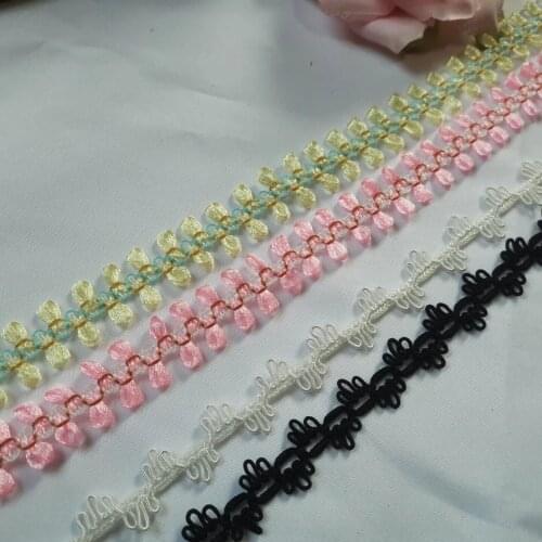 1Yards High Quality Silver Gold Lace Fabric Curtain Christmas Decoration Pink Yellow Lace Ribbon Guipure Sewing Material EQ52