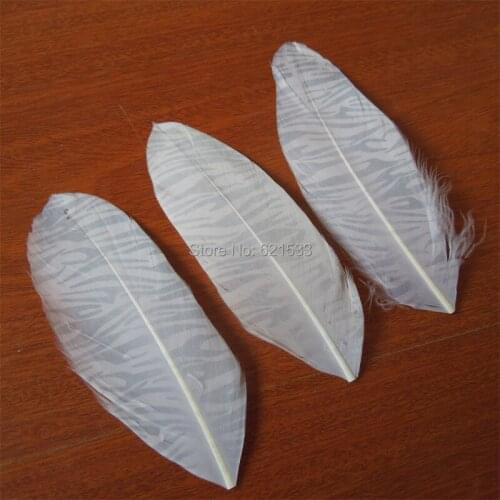 100Pcs/LOT!10-15cm Animal Print Design -Goose Feathers - Zebra pattern -Perfect for Earrings, Bridal Table Decor & Millinery