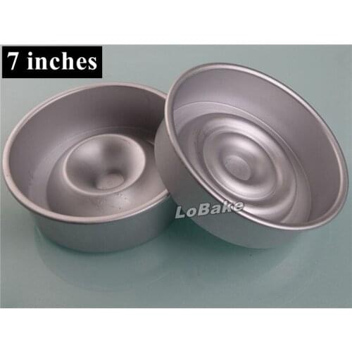 2pcs/set) 7 inches aluminium heart inside sandwich biscuit cake mold jelly pudding mousse mould fondant decoration supplies