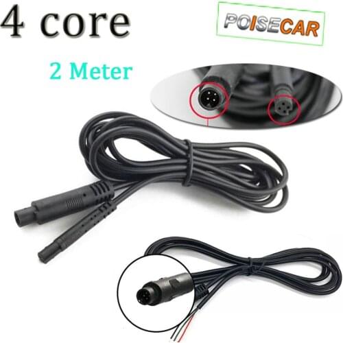 4P Four-core Male Head Line/ Female to Male Reversing Video Line Car Camera Image Rear Sight Line 2 Meter