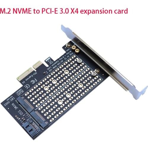 M.2 NVME To PCIE Adapter 3.0 X4 SATA M+B Key NGFF SSD To PCI-E For Expansion Card Household Computer Accessories 2021 New