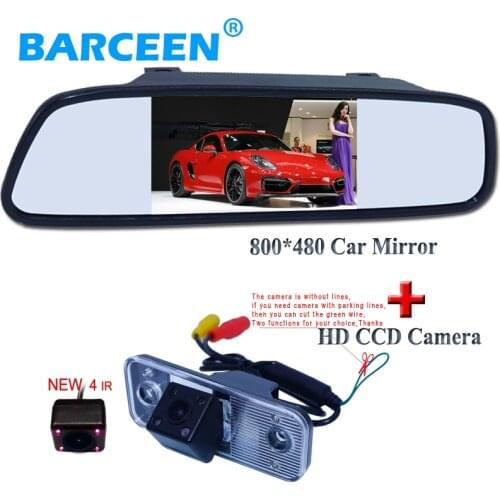 170 degree car rear view camera and 4.3" car mirror kit suitable for Hyundai new Santafe Santa Fe Azera newest arrival product