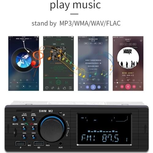 Car Stereo Digital Bluetooth Handsfree Car Radio Multimedia Player USB MP3 FM Receiver Universal With Power Cable