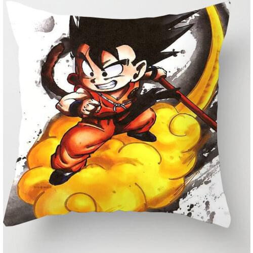DRAGON BALL sofa pillowcase Monkey King Bulma Turtle fairy cartoon cushion square pillowcase 45*45cm removable and washable