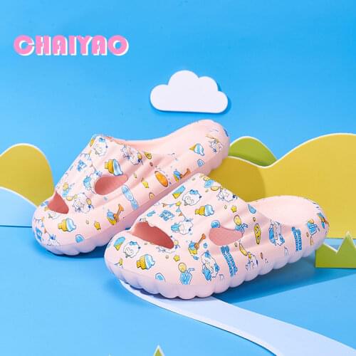 Kids Slippers 2021 New Summer Boys Girls Slippers PVC Non-slip Children Cartoon Beach Shoes Baby Home Toddler Kids Flip Flops