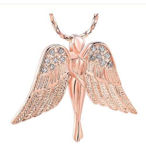IJD10083 My Little Angel Urn Necklace Bless Cremation Pendant for Memorial Keepsake Jewelry