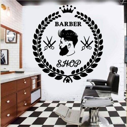 Art Barber Shop Wall Decals Vinyl Home Interior Fashion Wall Stickers Living Room Home Accessories For Beauty Shop Decor joy449