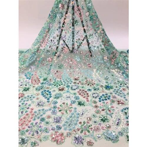 Exquisite and colorful sequins with bead embroidery, suitable for ladies' fashionable party dresses