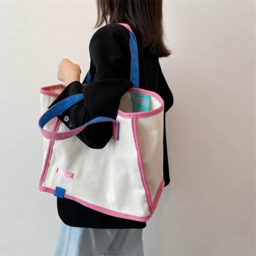 Summer Large Capacity Tote Bag Womens Canvas Stylish Design Bag 2021 New Fashion Single Shoulder bag