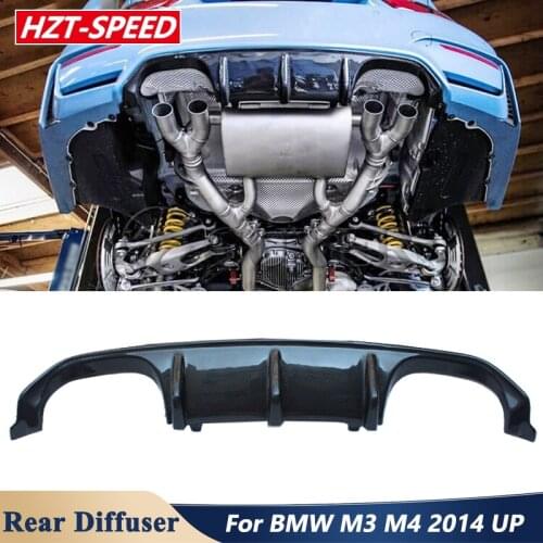 MP Style Carbon Fiber Material Rear Bumper Lip Diffuser For BMW M3 F80 M4 F82 Car Tuning 2014 Up