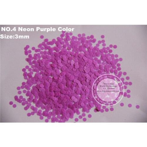 Neon Purple Colors Solvent resistant circledot shapes glitter for nail gel nail polish Other art Decoration