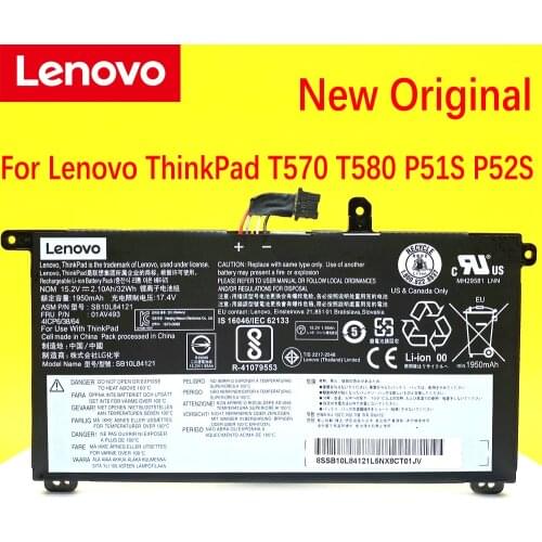 NEW Original Battery For Lenovo ThinkPad T570 T580 P51S P52S SB10L84121 01AV493 00UR890 00UR891 00UR892