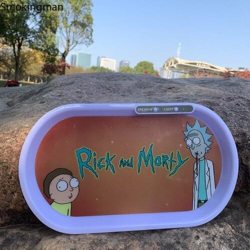 Rick LED Bluetooth luminous cigarette tray RUIK luminous rolling tray Cigarette tray Tobacco herb tray rolling cigarette tray