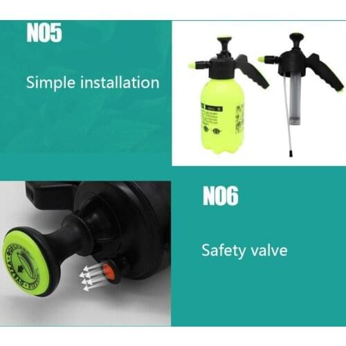 Hand Held Air Manual Pressure 2L Watering Can with Long Rod Sprayer Plastic Small Watering Pot Gardening Supplies L41A