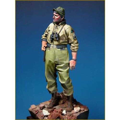 Assembly Unpainted Scale 1/18 90mm modern TANK CREW soldiers --90mm figure Historical Resin Model Miniature Kit