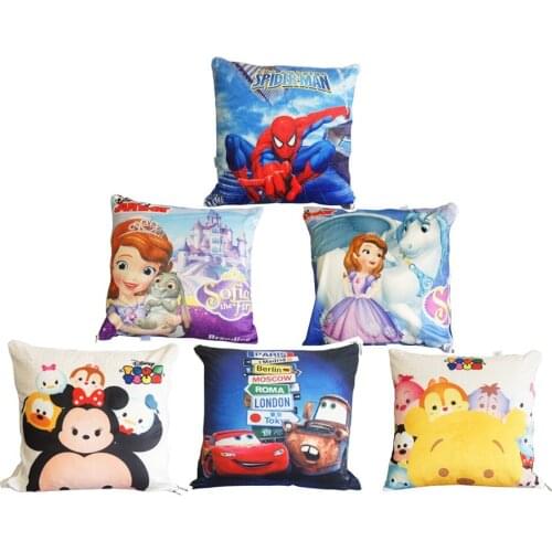Discounts Spiderman Decorative Nap Pillow Cases Cushion Cover 1 Piece on Bed Sofa Princess Children Girls Boys Birthday Gift