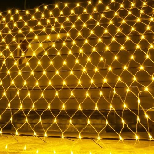 3×2m 4.5×1.5m 6×4M LED Net Mesh Fairy String Light Window Curtain Background Net Light For Christmas Wedding Holiday