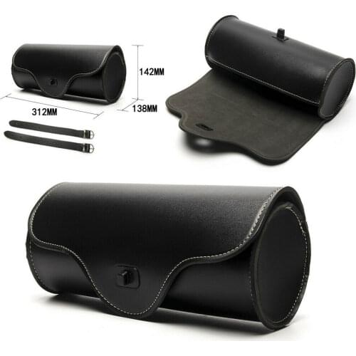 Universal Motorcycle Side Bag PU Leather Saddle Bag Storage Luggage Tools Kit Bags For Harley Cruiser Storage Saddlebag Pouch