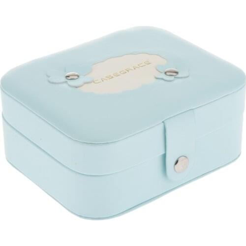 Womens Multifunctional PU Leather Jewelry Box Organizer Case With Mirror