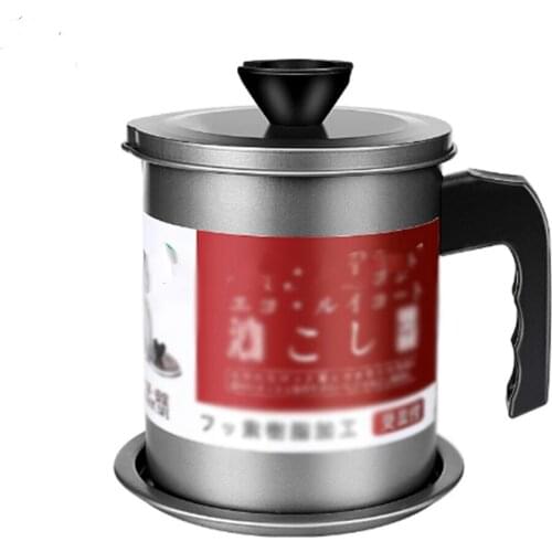 1.9L Stainless Steel Lard Tank Oil Filter Pot Large Capacity Filter Oil Separator Storage Tank Oil Strainer Bottle Tool