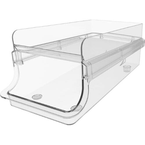 2 Layer Beverage Storage Box Automatic Rolling Can Organizer for Fefrigerators Camping Kitchen Cabinets Home Drink Holder