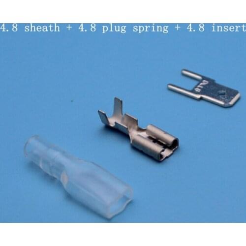 4.8 Plug-in spring terminal 4.8mm circuit board insert 4.8 sheath