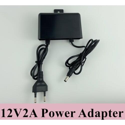 Power Adapter AC 100-240V 50-60HZ Input DC 12V 2A Output For CCTV IP AHD Analog Camera 2.1mm * 5.5mm EU AU US UK Plug