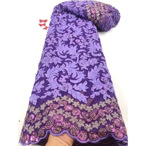 African Sequined Lace Fabric 2021 High-quality Lace With Sequined French Lace Fabric, Used For Wedding Party Sewing D4238