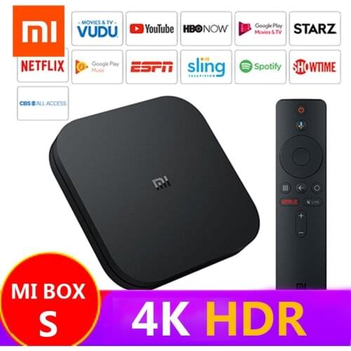 Global Xiaomi Mi TV Box S 4K HDR Android TV 8.1 Ultra HD 2G 8G WIFI Google Cast Netflix Smart IPTV Set top Box 4 Media Player