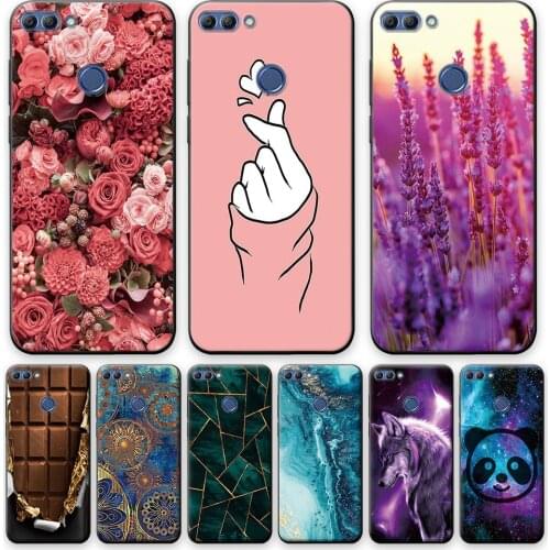 For Huawei Y9 2018 Case Cover For Huawei Y9 2018 Silicone Soft Back Phone Case Huawei Y9 2018 Y 9 2018 Matte Flowers Bumper Etui