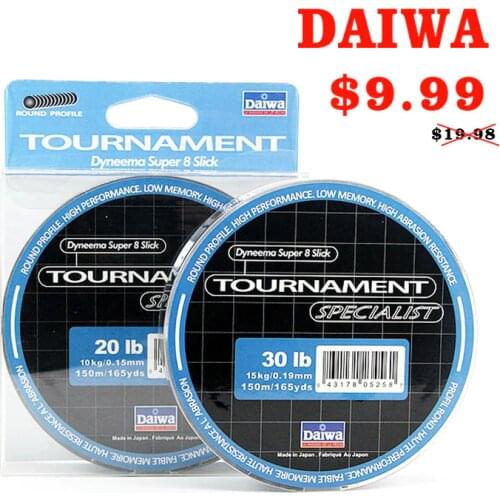 DAIWA 8 Braided Fishing Line - Length:150m/165yds, Diameter:0.1mm-0.4mm,size:13-88lb Japan PE braided line