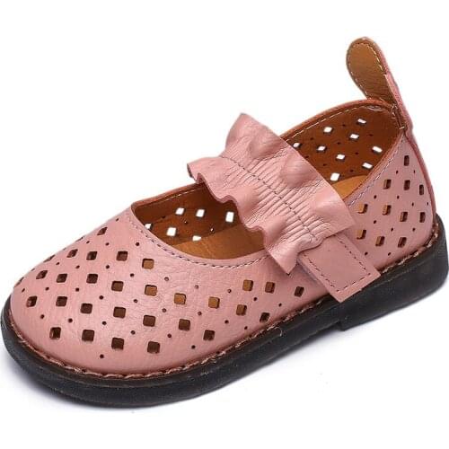 Skoex Childrens Fashion Casual Shoes 2020 New Girls Princess Shoe Hollow Breathable Little Girls Toddler Flat Shoes Slip-on