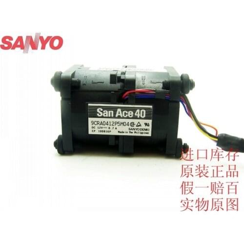 For Sanyo 9CRA0412P5JM04 12V 0.7A 4056 40mm 4cm 4-pin pwm server inverter axial cooling fan