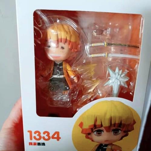 Action Demon Slayer Gsc 1334# Agatsuma Zenitsu Figure Toys Kimetsu No Yaiba Kamado Tanjirou Nezuko Face Changing Dolls Gift Toys