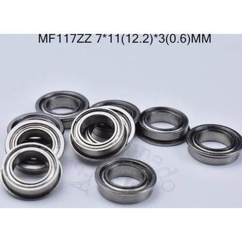 MF117ZZ 7*11(12.2)*3(0.6)MM 10pieces bearing free shipping F677ZZ ABEC-5 Flange bearings chrome steel bearing MF117ZZ F677ZZ