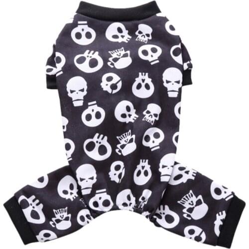 Pet Dog Four Legged Jumpsuits Human Skeleton Pattern Halloween Medium Dogs Coat Jackets Pets Party Costumes