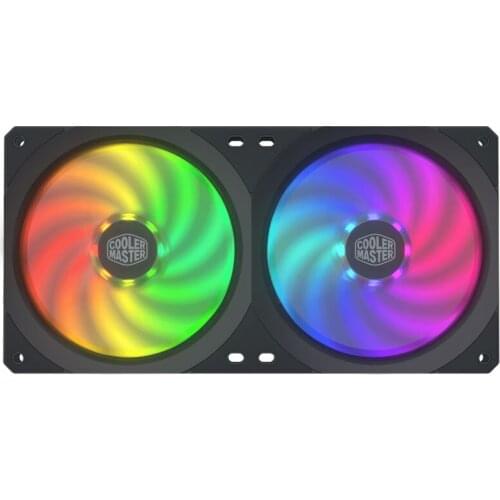 Cooler Master SF240R ARGB All-in-one chassis cooling water cooling fan, dual 120mm fans, support chassis water-cooled cold row