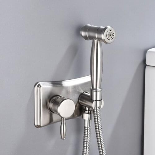 Brass Toilet Hot Cold Bidet Spray Handheld Bidet Diaper Set Bathroom Shower Set Shattaf Sprayer Jet Douche Kit Portable