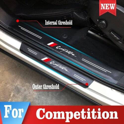For Mitsubis Competition Car Stickers Door Sill Threshold Guard Scuff Guard Plate Guard Pedal Cover Trim Accessories