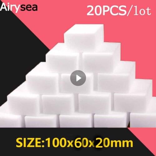20pcs/lot NEW Magic Sponge Eraser 100x60x20mm Melamine Sponge Cleaner Bathroom Kitchen Cleaning Sponges Household Cleaning Tools