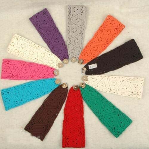 2013 cotton Cotton hollow handmade headband wrap Mixed color Free shipping 100pcs