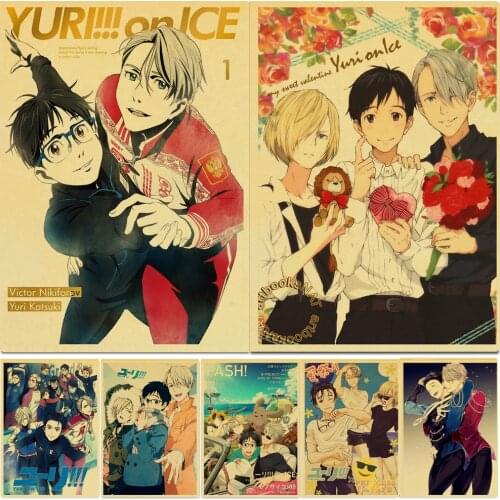 WTQ Retro Posters NYURI!!! Yuri on Ice Japanese Anime Posters Wall Decor Wall Art Picture Room Decor Home Decor