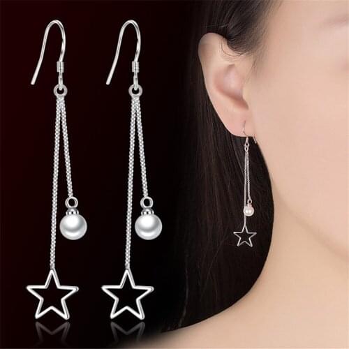 SHQIYAYI Korean Long Earrings Fashion Jewelry Hook Earrings Drop Ear Accessories Bijoux Casual Party Gift Exaggerated 197